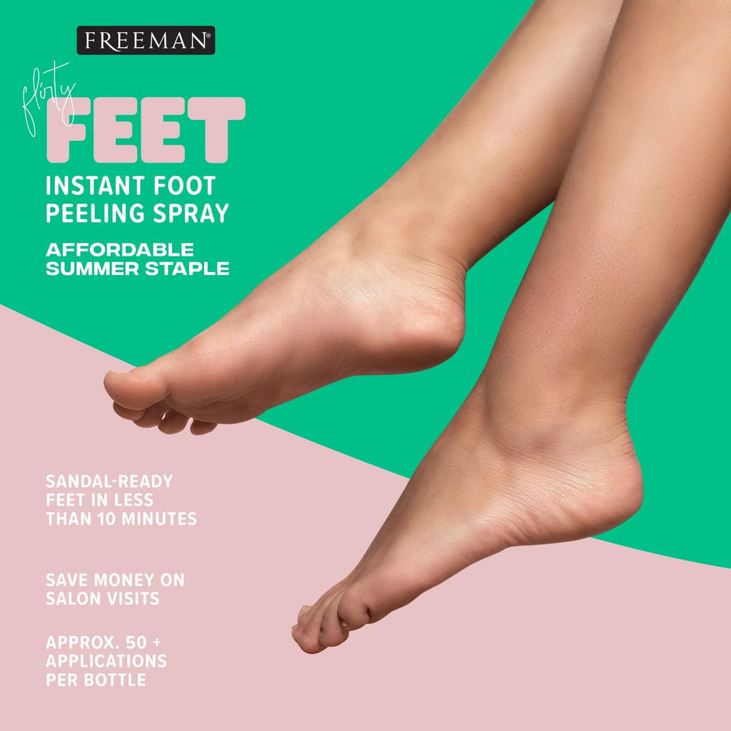 Freeman Flirty Feet Instant Foot Peeling Spray, Foot Mask, 4 fl oz