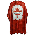 Professional Barber Cape for Men with Copper Snaps Haircut Salon Capes for Hairstylists Water-Resistant Hairdresser Gown, 63"×56" (Canadian Flag)