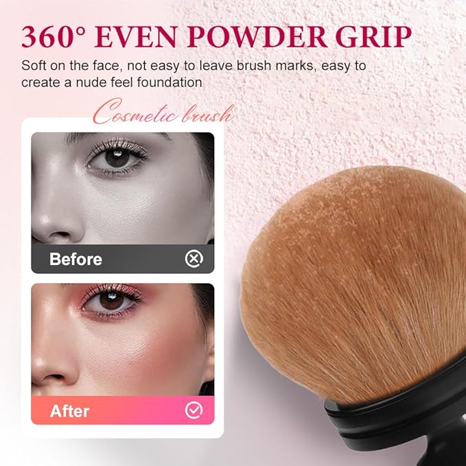 Extra Large Brush for Self Tanner and Body Makeup, Soft Synthetic Hair Brush for Foundation, Bronzer, Blusher, Self Tanning Lotion, Applicator for Face Body and Back (Black)