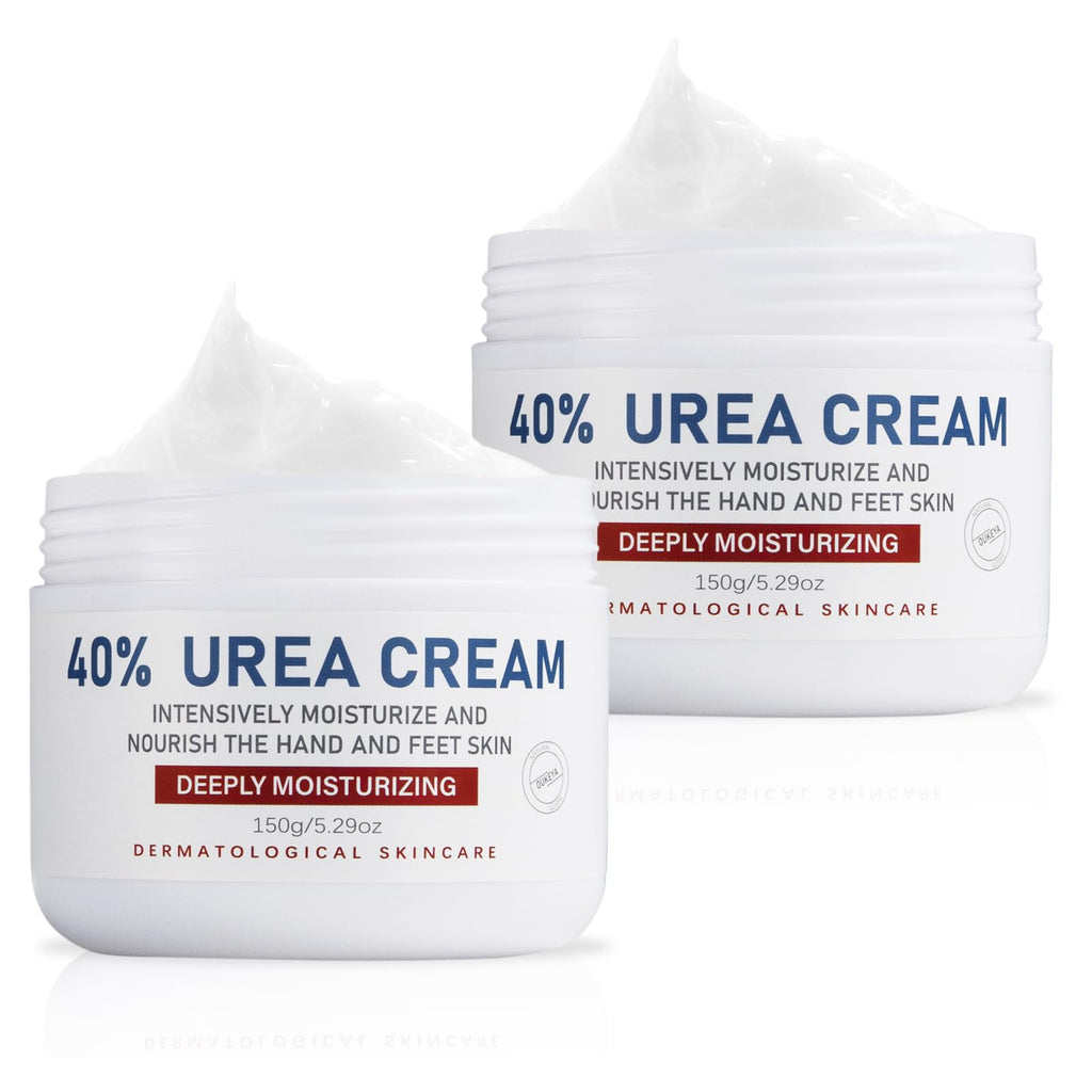 OUKEYA Urea Cream 40 Percent,Foot & Hand Cream for Dry Cracked,Urea Lotion for Feet Maximum Strength(2 Packs)