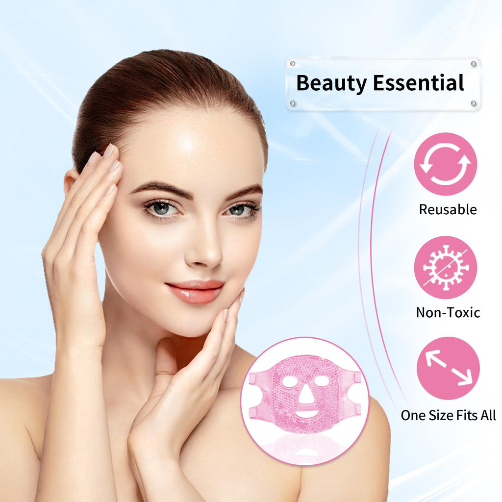 CONBELLA Cold Face Eye Masks Ice Face Mask Hot Cold Compress