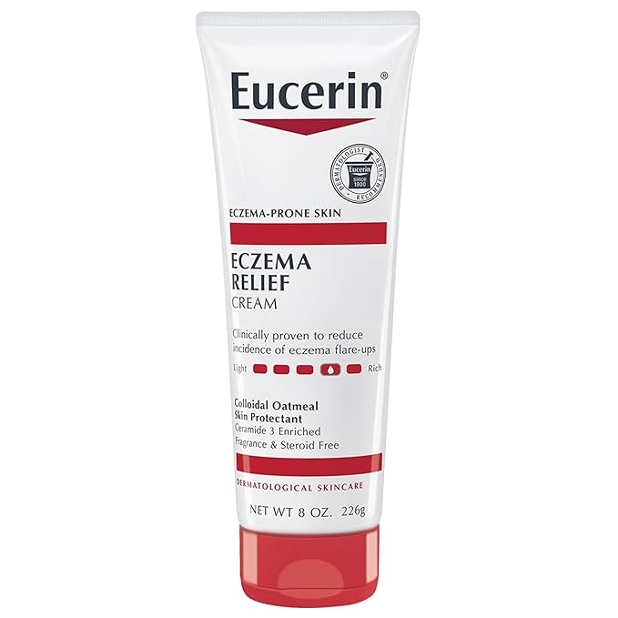 Eucerin Eczema Relief Body Cream, Colloidal Oatmeal Enriched, Steroid Free Eczema Cream, 8 OZ Tube