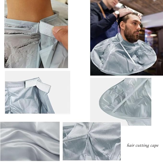 Hair Cutting Capes for Kids, Umbrella Barber Cloak Haircut Cape-Foldable Hairdressing Cape for Home & Salon Use, Anti-static, Adjustable Neck Size (blue)