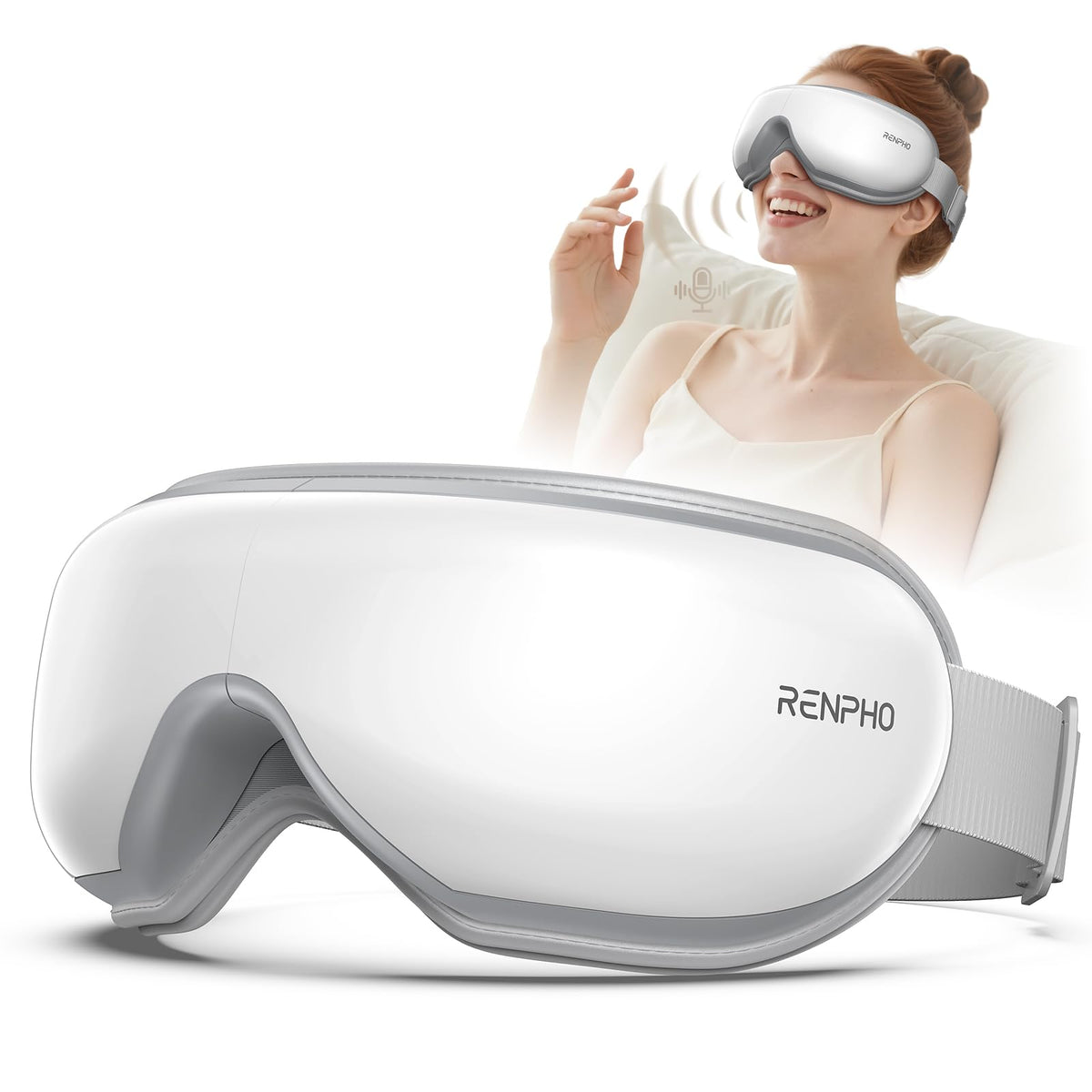 RENPHO Eyeris 1 Eye Massager with Heat, Heated Massage Eye Mask