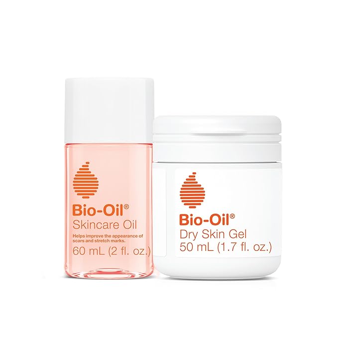 Bio-Oil Bundle, Body Oil Serum 2 Oz & Dry Skin Gel 1.7 Oz, Travel Size