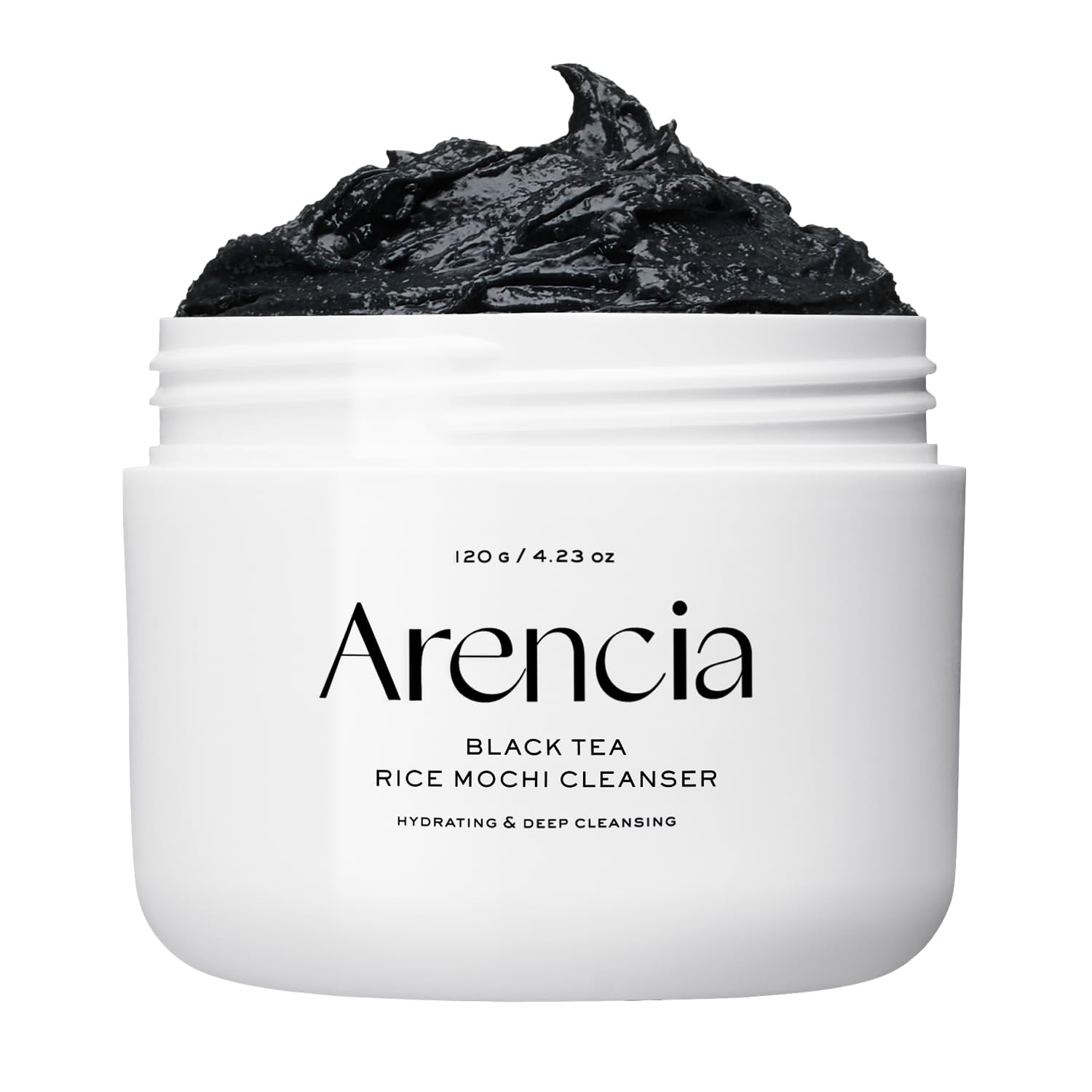 Arencia Black Tea Rice Mochi Face Cleanser, Deep-Cleansing, Pore Care, Sebum Control, Oily Skin 120g (4.23 oz)