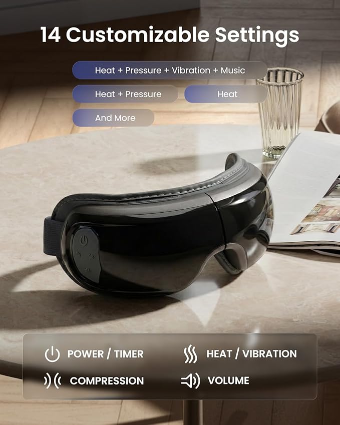 RENPHO Eye Massager with Heat and Cooling Voice Control, Birthday Gifts for Women Men, FSA Eligible HSA, Massaging Eye Mask for Dry Eyes Head Tension and Stress Relief - Eyeris 3