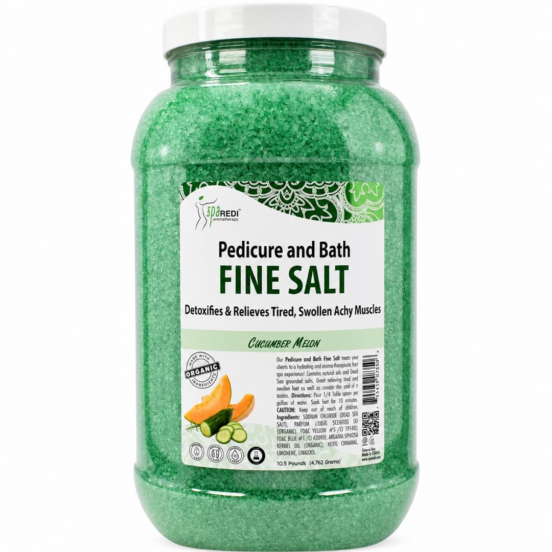 SPA REDI Dead Sea Salt Pedicure Foot Soak, Fine Salt, 128 Oz