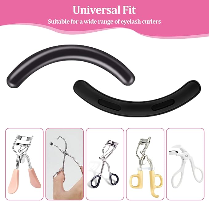40 Pcs Eyelash Curler Refills, Silicone Eye Lash Curlers Refill Pads Compatible with Tweezerman Eyelash Curler