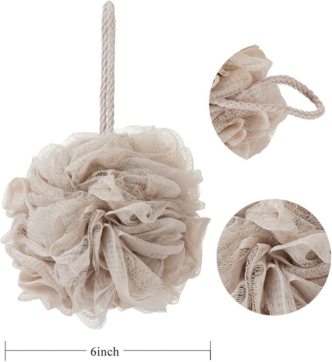 KAKOOI Bath Sponges, Shower Loofah for Body Exfoliation(1 pcs, Brown)