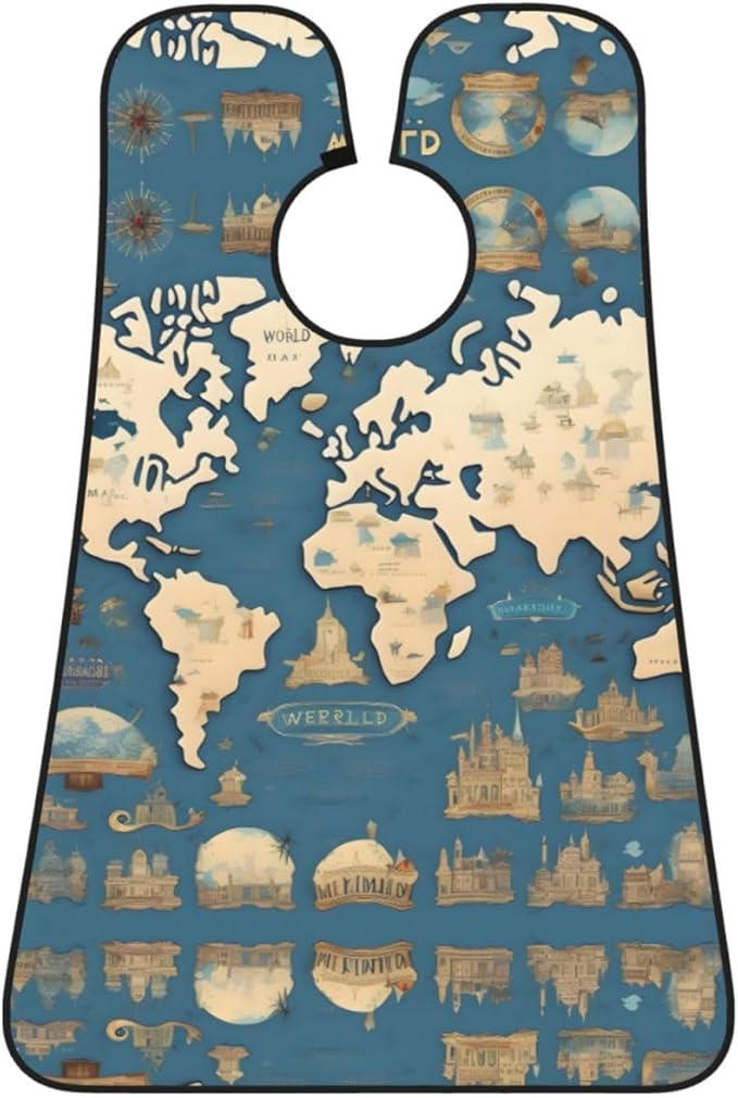 Yellow Flowers Butterflies Print Beard Bib Shaving Apron, Beard Hair Trimming Cape Gift For Dad