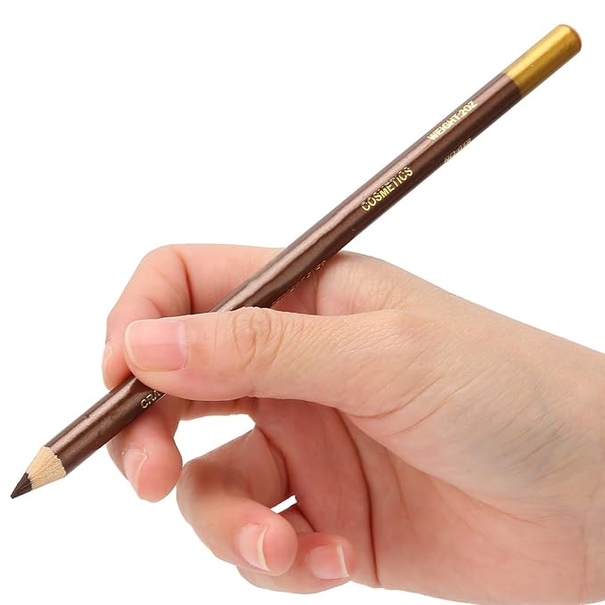 ZIZEV Beard Pencil Beard Shaping Tool Tracing Pen Tray Liner Beard Tracing Pen Barber Hairline Pencil Beard Mustache Combs (light brown)