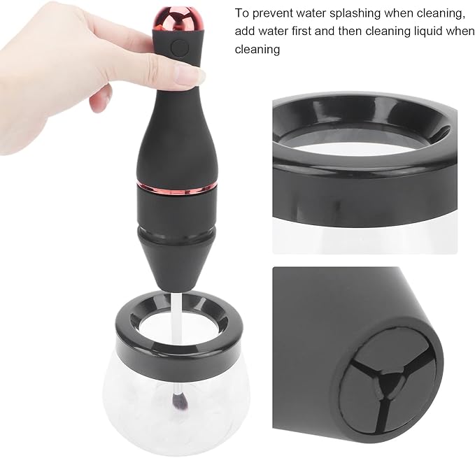 Diydeg Makeup Brush Cleaner and Dryer Machine, 2 Gears USB Rechargeable Fast Electric Cosmetic Automatic Brush Cleaner Spinner Makeup Brush Tools, Wash and Dry in Seconds, for Makeup Brushes