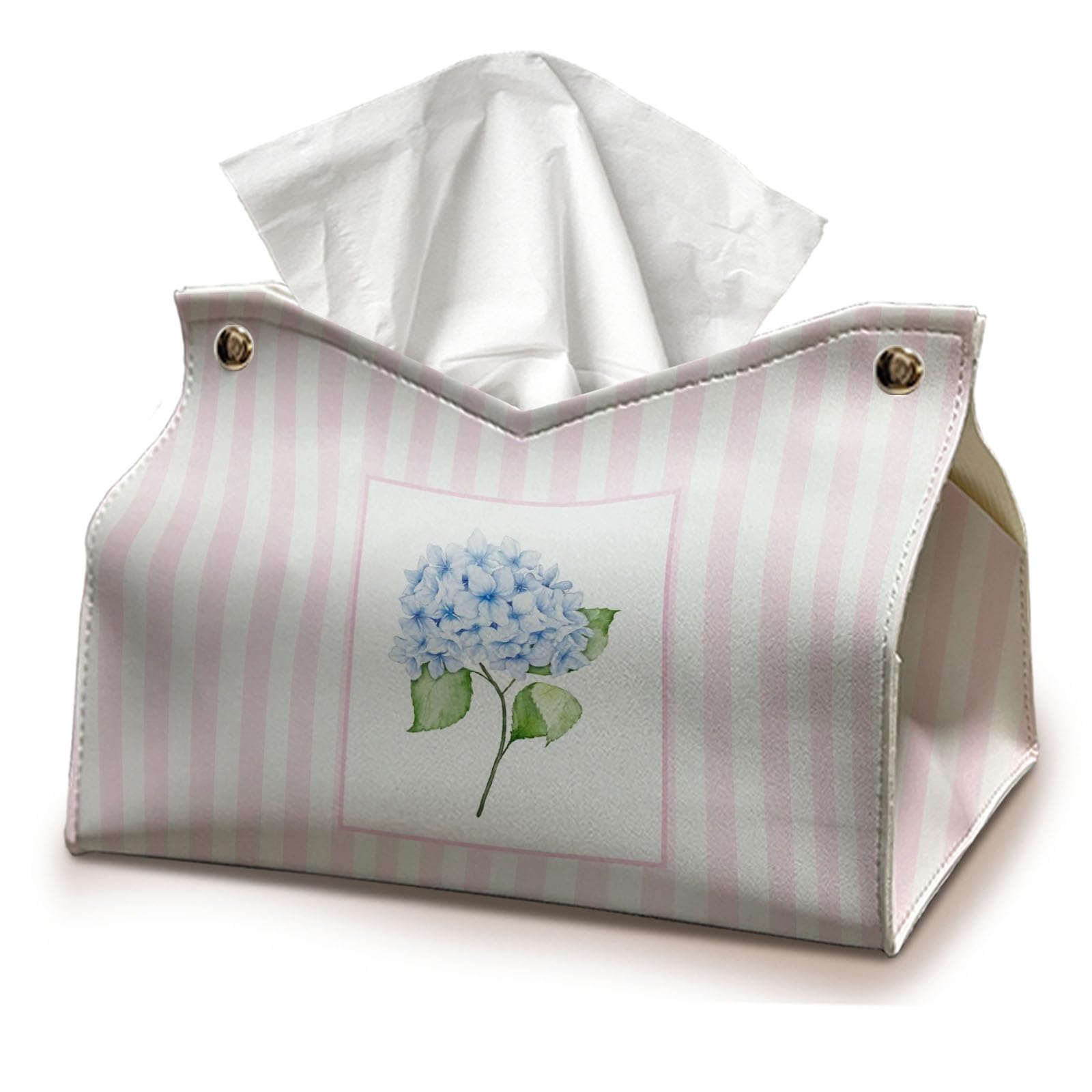 Pink Tissue Box Cover, Hydrangea Tissue Box Cover Rectangle 9.8x5.9x5.9