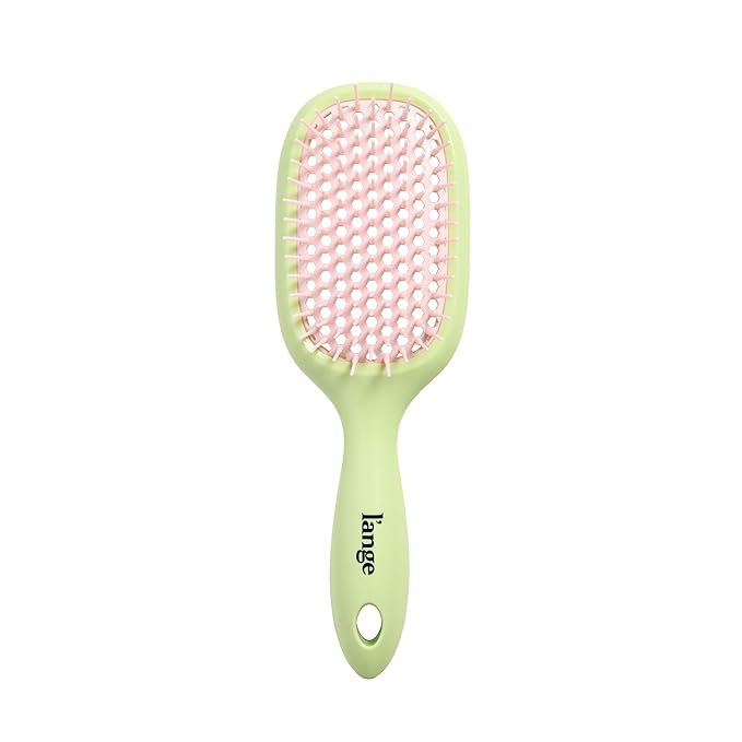 L'ANGE HAIR Detangling Vented Brush | Flexible Bristles for Wet or Dry Hair | Gentle Glide to Reduce Breakage | Ergonomic Shower Brush | Great for All Hair Types & Sensitive Scalps (Green)