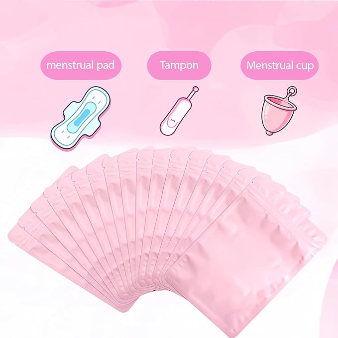 300-Count Discreet Feminine Hygiene Bags - Leakproof Scent-Proof Sanitary Disposal Pouches for Tampons & Pads, Opaque Travel Waste Bags