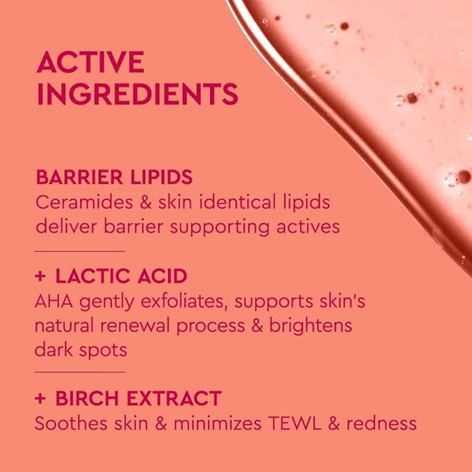BYOMA Brightening Toner - Gently Exfoliating & Hydrating Facial Treatment with Lipids & Lactic Acid - Alcohol-Free for Barrier Repair - 5.07 Fl. Oz