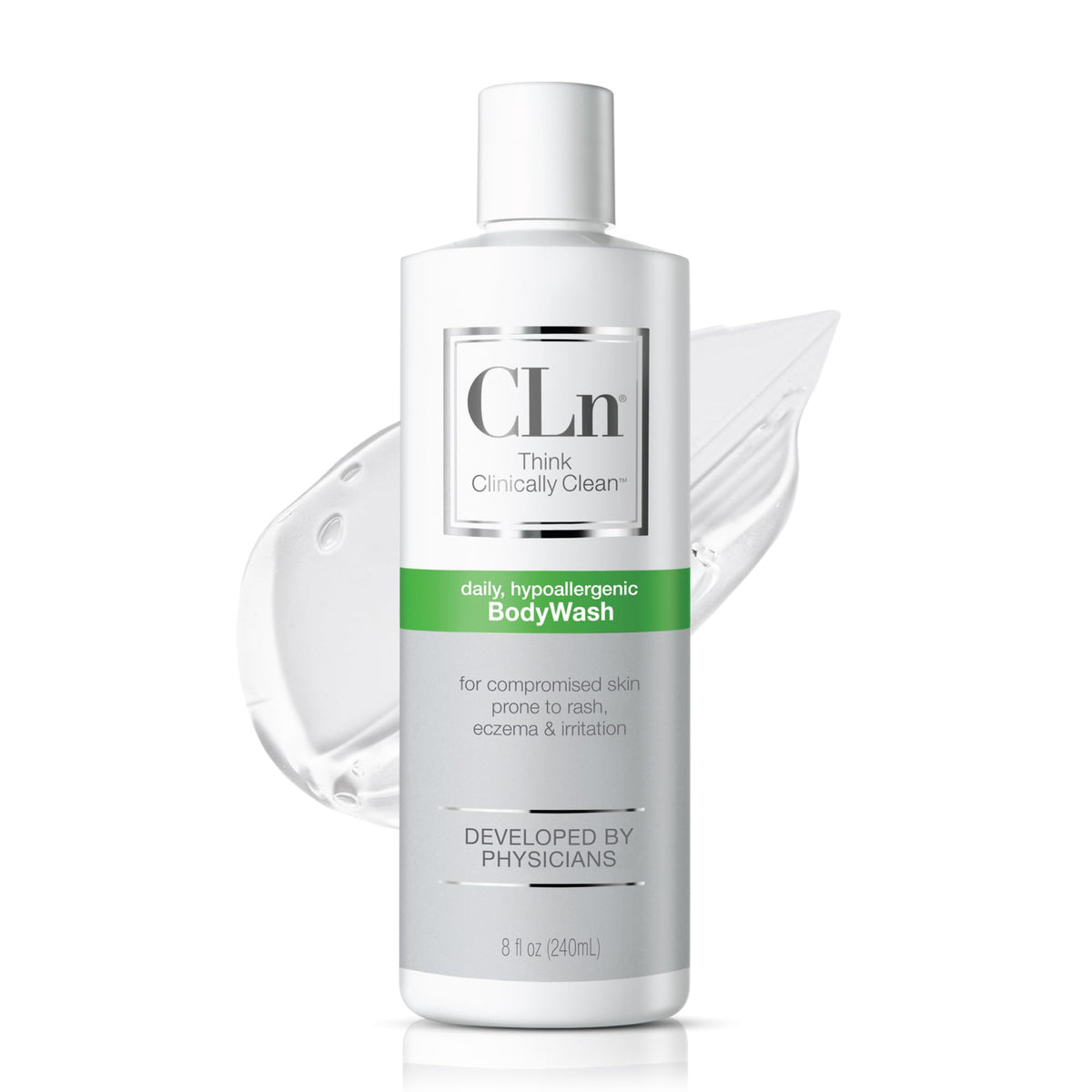 CLn® BodyWash – Non-Drying Body Wash Preserved with Sodium Hypochlorite, For Compromised Skin Prone to Eczema, Dermatitis, Rash & Hidradenitis Suppurativa, Fragrance-Free & Paraben-Free, 3 fl oz