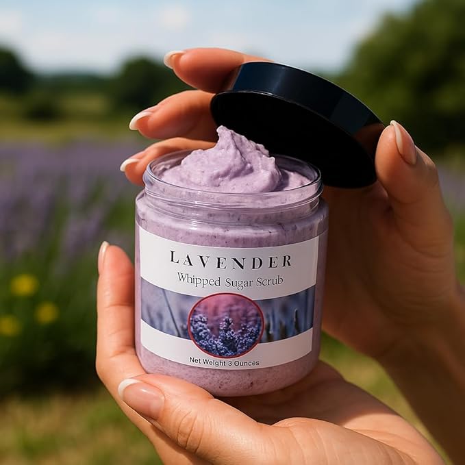 Nature Skin Shop Relaxing Lavender Whipped Ritual Polish – Calming Whipped Exfoliating Body Scrub, 8oz
