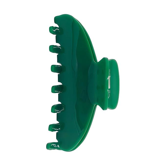 OideGuiing Durable Acetate Hair Clips - 4-Inch Green Claw Clips for Fine and Thick Hair (Green)