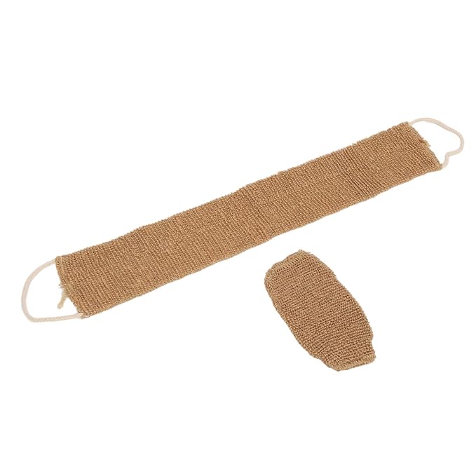 Back Scrubber with Textured Ultra Soft Microfiber Glove Strap Spa Quality Exfoliation for Home or Travel