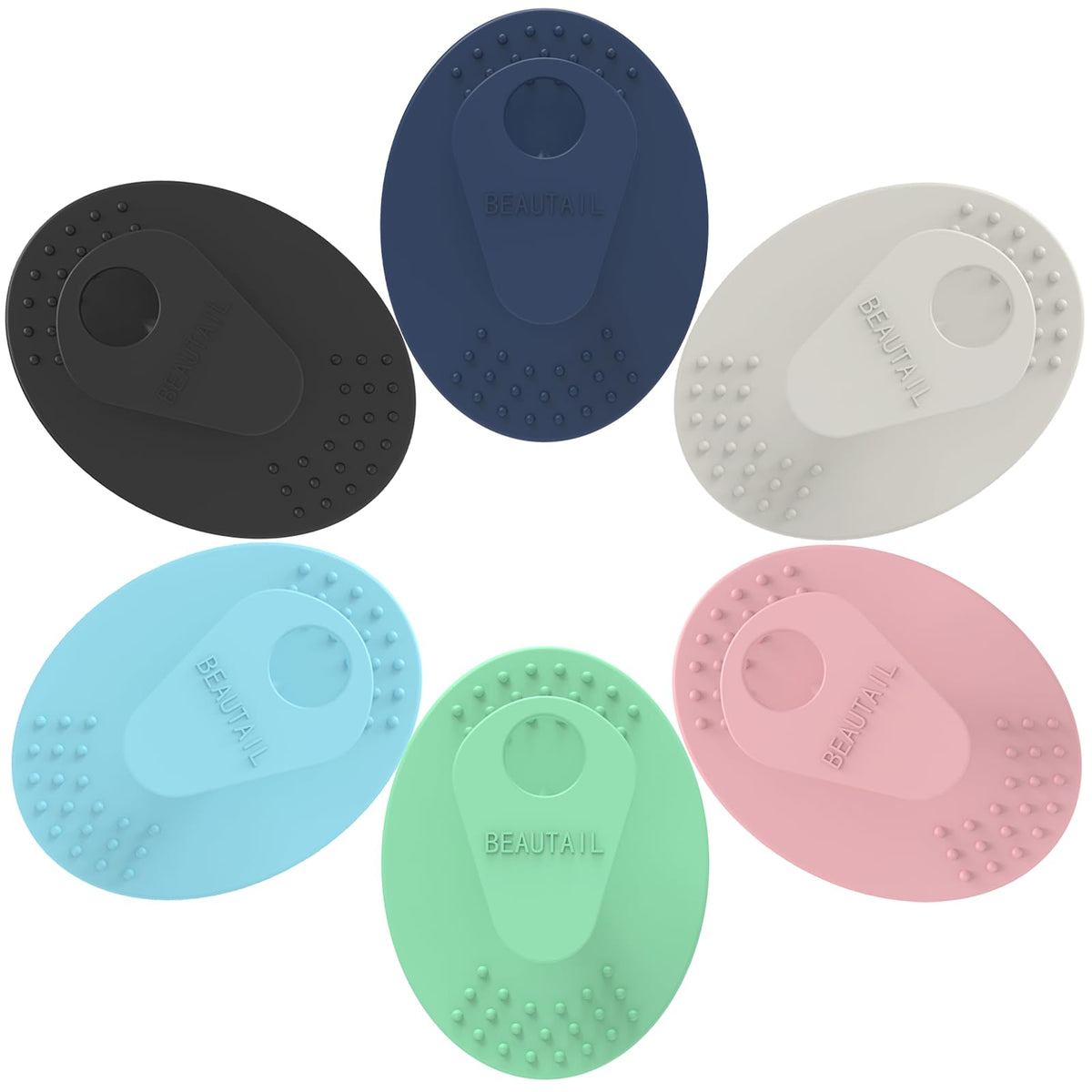 Silicone Face Scrubber 2 Pack, BEAUTAIL Manual Facial Cleansing Brush