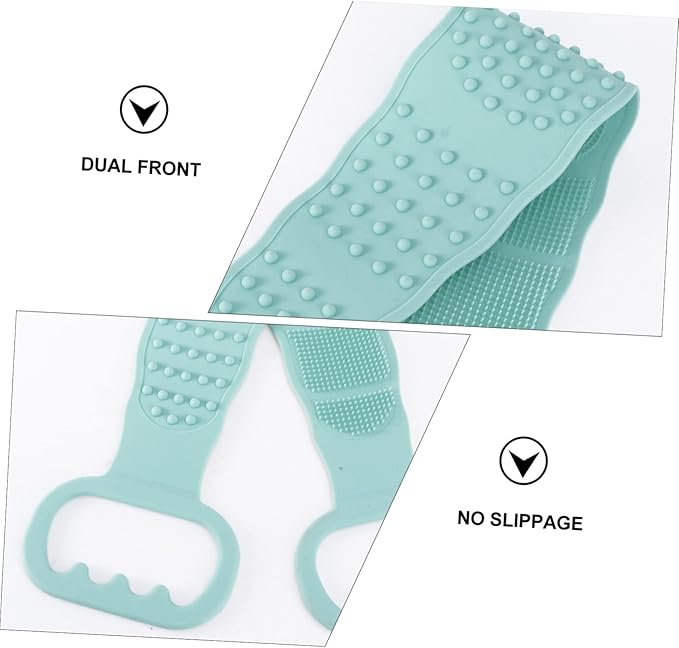 SHERCHPRY Body Scrubber Bath Back Strap Shower Brush with Hooks Easy Clean Bath Massage Scrubber for All Skin Types for Men Women Daily Deep Cleaning Tool