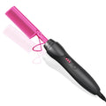 Hot Comb Hair Straightener Pressing Combs - Ceramic Electric Hair Straightening Comb, Curling Iron for Natural Black Hair Beard Wigs Holiday Gift - Pink