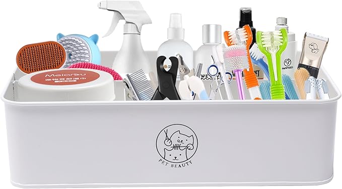 Duimbok Dog Cat Grooming Supplies Organizer, Pet Grooming Tote Bag Perfect for Dog Hair Vacuum & Grooming Tool Kit Accessories,Multi-Functional Pet Organizers and Storage for Home, Travel