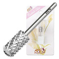 PANA 3/32" Large Smooth Round Top Safety Carbide Nail Drill Bit for Gel Polish & Acrylic Removal Nail Salon Manicure Pedicure Electric File Tools (Large Barrel - Silver, 4X Coarse)