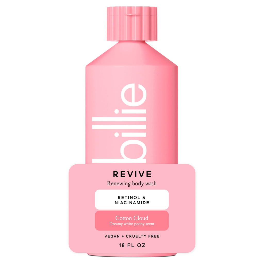 Billie Reviving and Renewing Women's Body Wash, 18 fl oz, Cotton Cloud Scent, Vegan, Cruelty Free