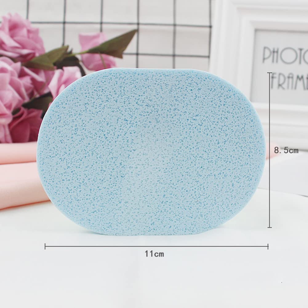 SUKPSY 10 Pcs Facial Cleanning Sponges Oval Makeup Removal Cleanning Pad Powder Puff for Face Cleansing,Makeup Removal and Exfoliating