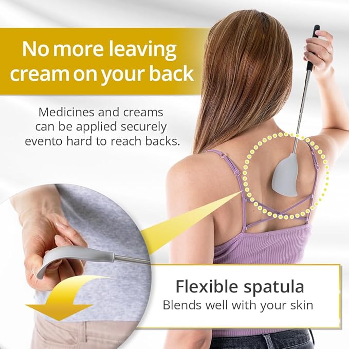 ROUNDS Cream Applicator for Back Redesign Lotion applicator Telescopic Stick Ointment Body Oil Medicine