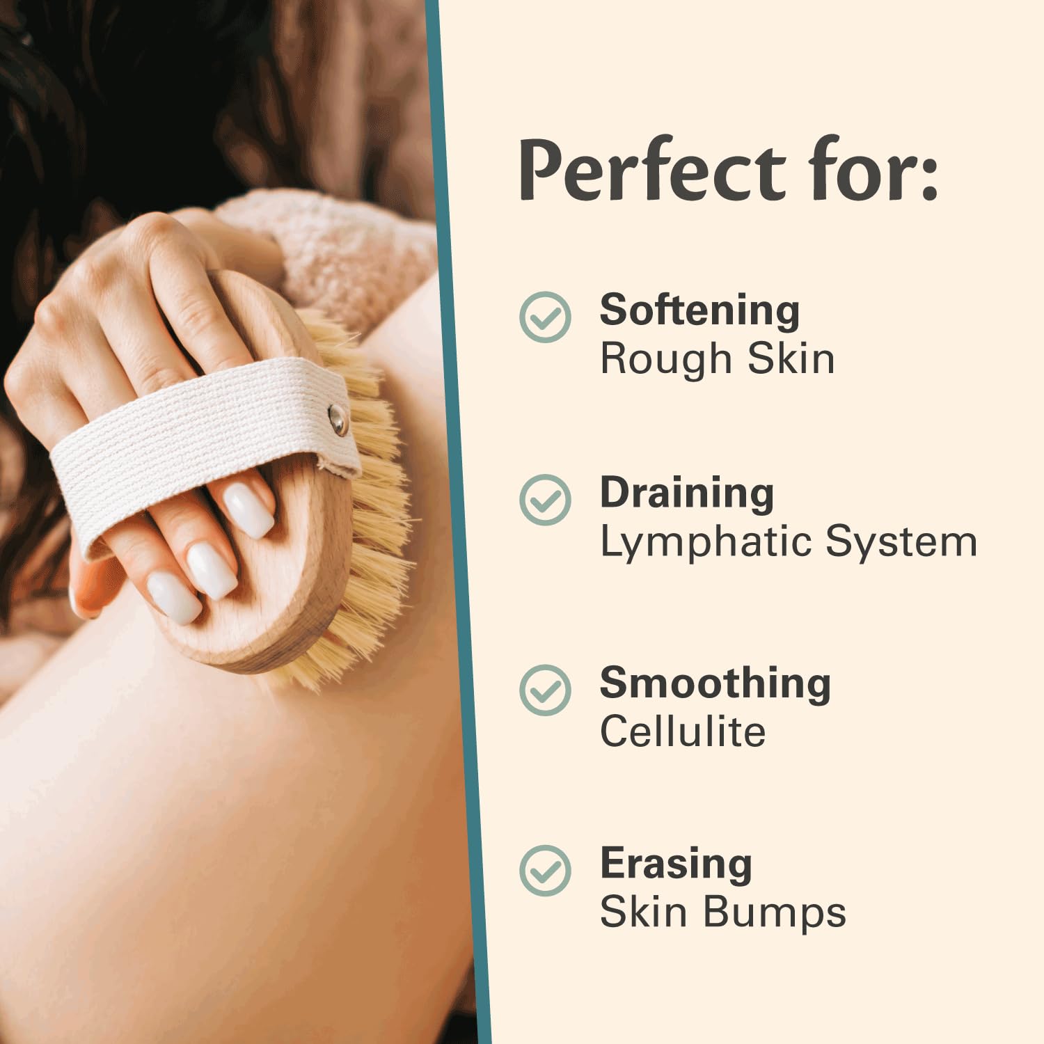 Firm Dry Brush for Body, Firming & Exfoliating Body Brush by M3