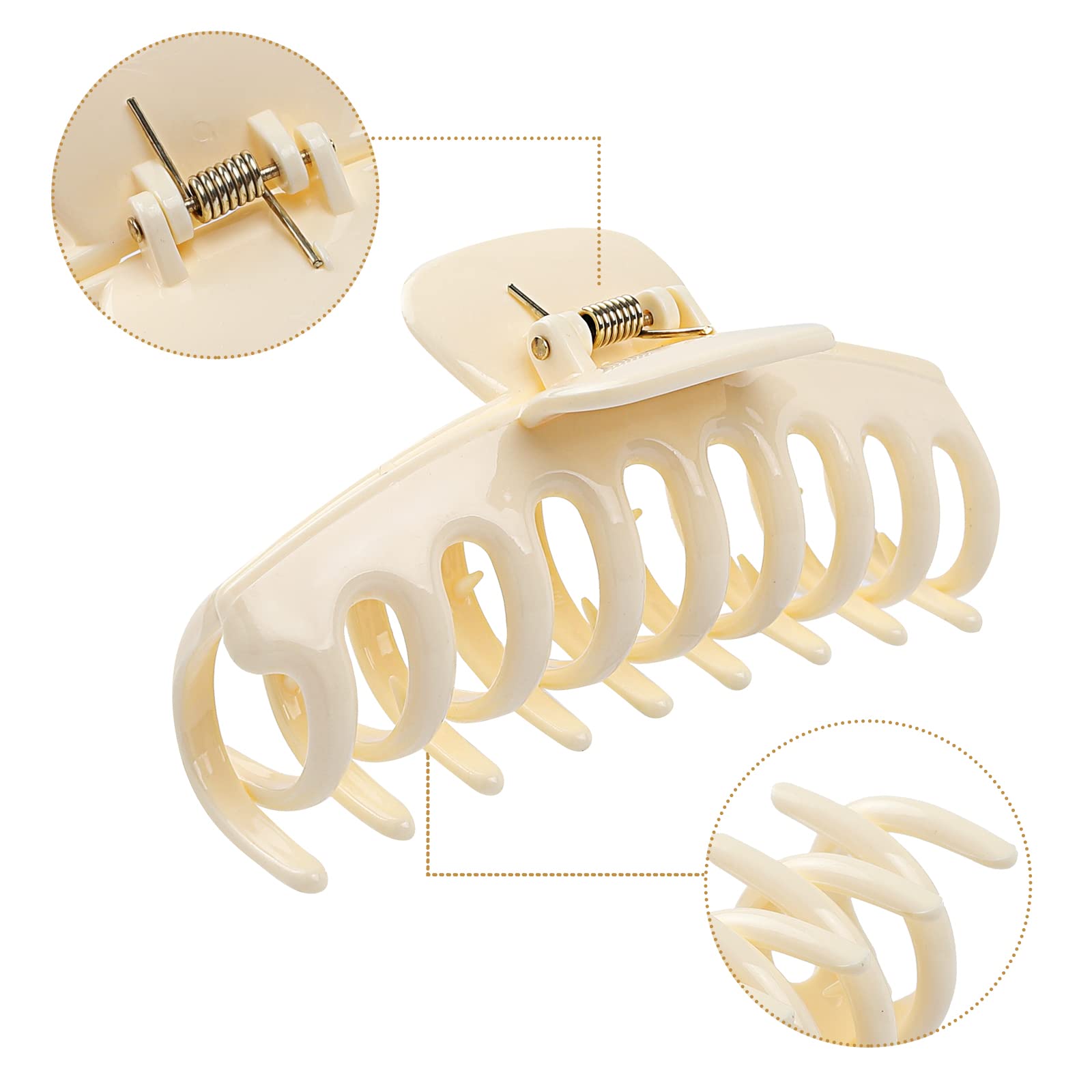 laxizar 8 Pack Claw Clips Rectangular Hair Clips for Women Girls Large Bandana Clips Strong Hold Hair Jaw Clips