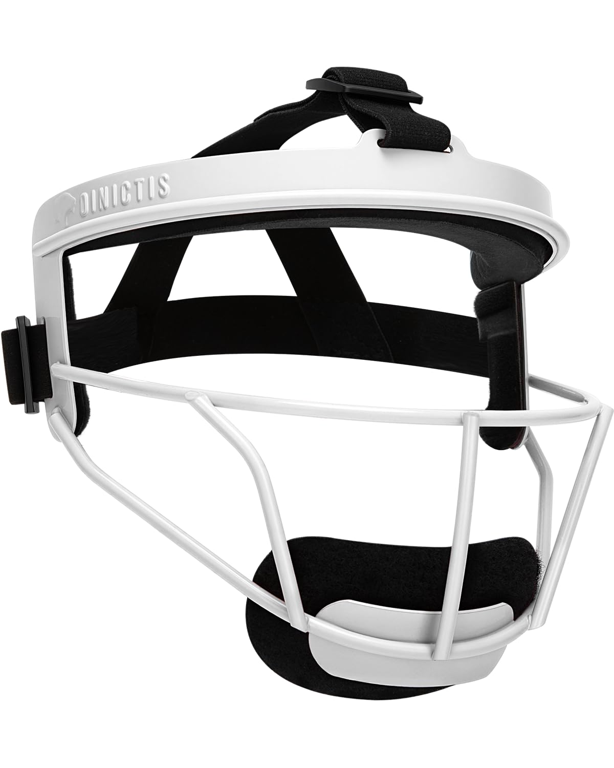 Dinictis Softball Face Mask, Lightweight, Comfortable, with Wide Field Vision, Durable and Safe Face Guards, Premium Protective Softball Fielder's Mask-White-Child(S)