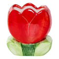 ZHU YU CHUN Ceramic Tulip Make up Brush Holder, Red