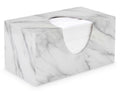 Tissue Box Cover Rectangle - Tissue Box Holder Rectangular - Compatible with Puffs - Acrylic Marble Bathroom Accessories Decor