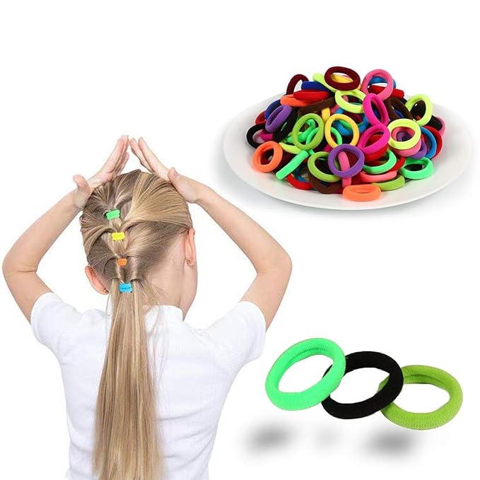 QRTVI Baby Hair Ties, Cotton Toddler Hair Ties for Girls and Kids, Multicolor Small Seamless Hair Bands Elastic Ponytail Holders(15 Colors)