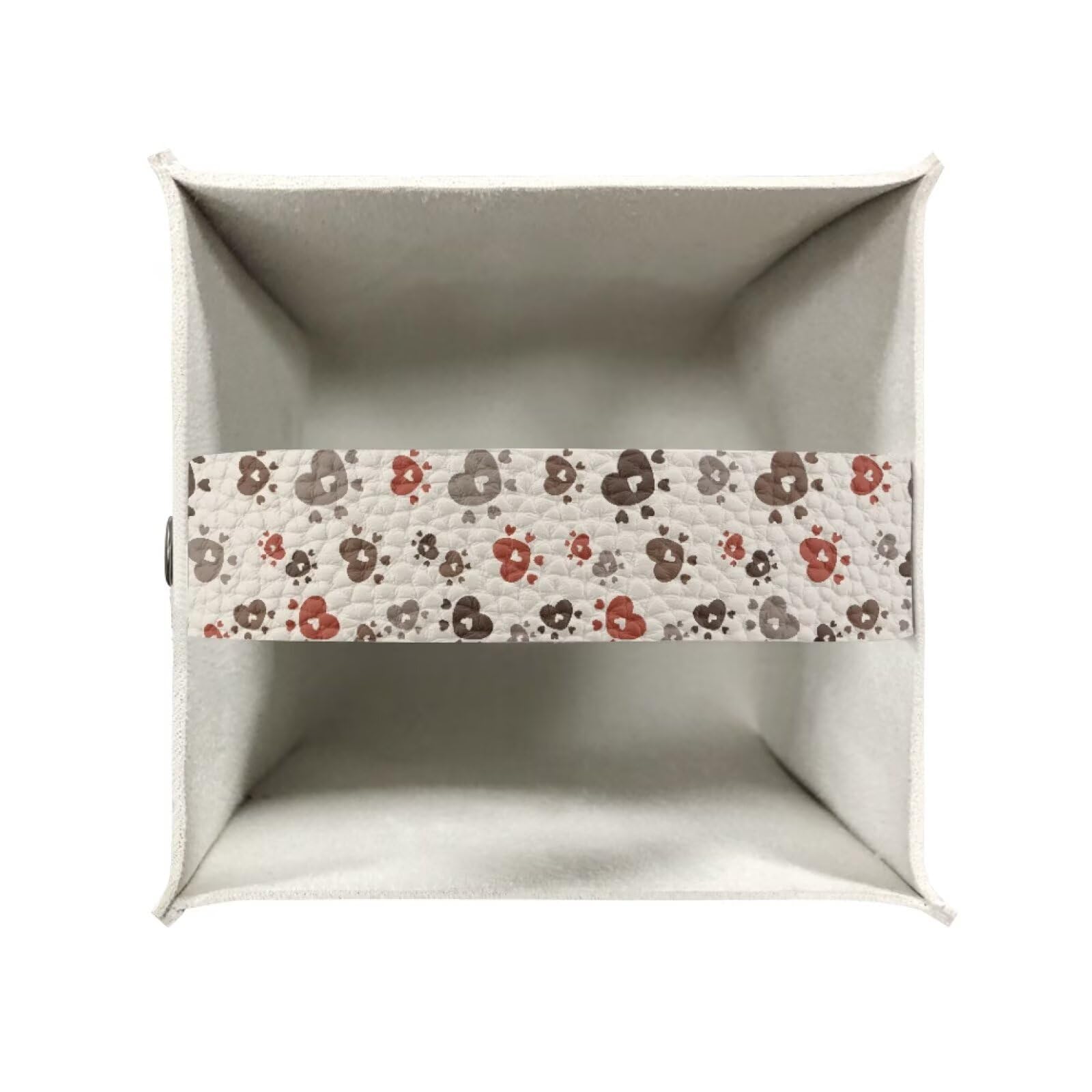 Pzuqiu Brown Dog Paws Tissue Box Cover Holder Stylish PU Leather Square Tissue Box Cover with Metal Button Waterproof Napkin Holder for Home Office Car Bathroom Decor