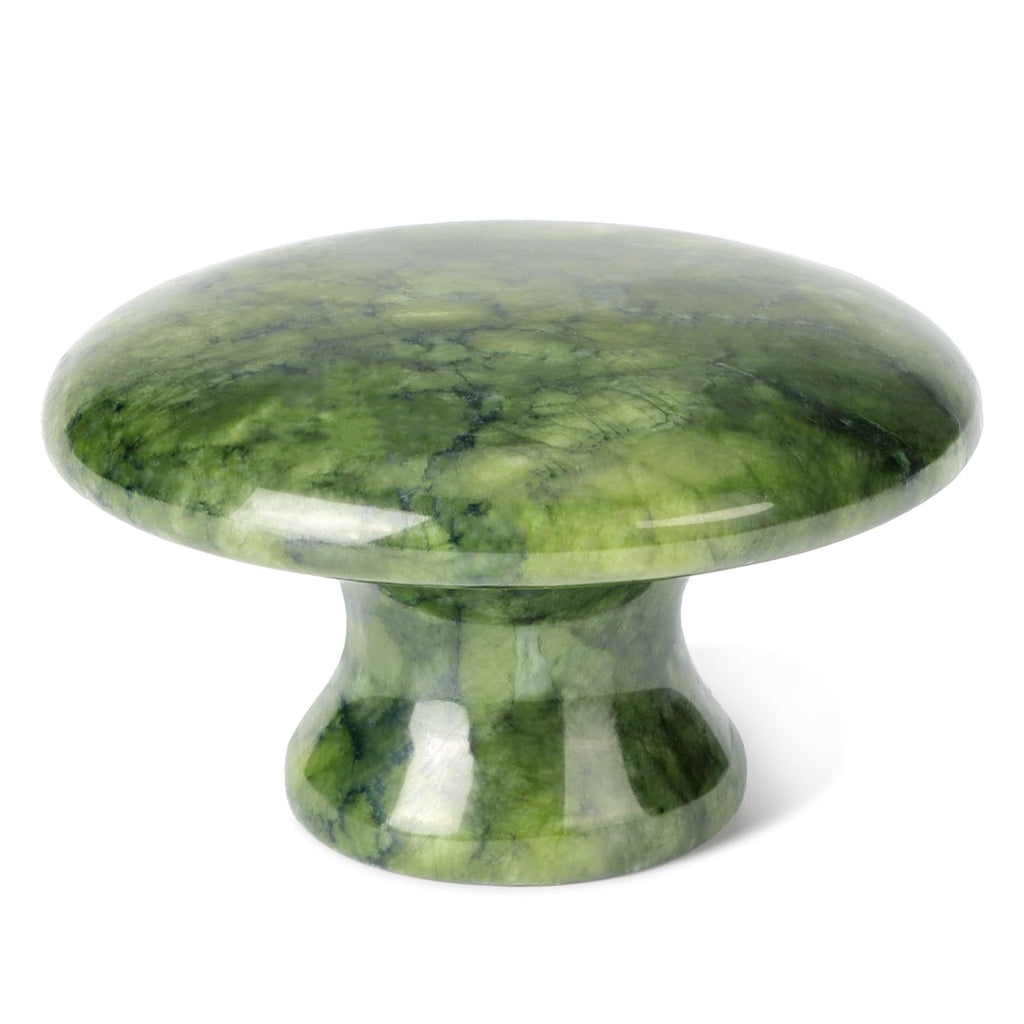 gemshan Mushroom Massage Tool,Natural Aventurine Jade Massage Stone for Relaxing Massage House SPA Heat The Cold
