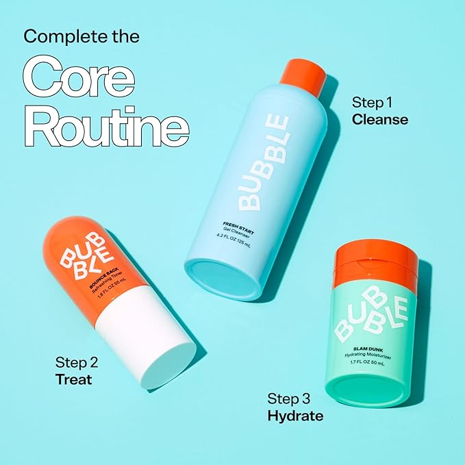 Bubble Skincare Fresh Start Gel Cleanser - Gentle Exfoliating Face Wash for Oily Skin - Gel Cleanser with Aloe Vera Juice + Caffeine to Protect and Soothe Complexion - Summer Skincare Essential(125ml)