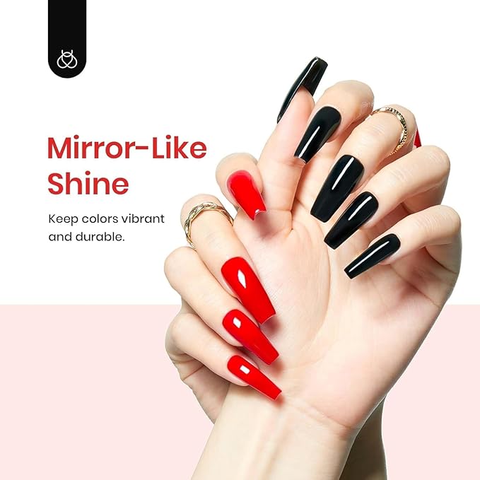 Beetles Extra Glossy Gel Top Coat - 15ml Clear No Wipe Top Coat Gel Polish High Shine Long Lasting Nail Surface Protection Manicure Summer Gifts for Women