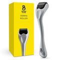 The Beard Club Derma Roller for Face, Body and Scalp - Microneedling for Men and Women with 540 Titanium Microneedles - Beard Roller & Micro Needling Scalp Hair - Silver & Black