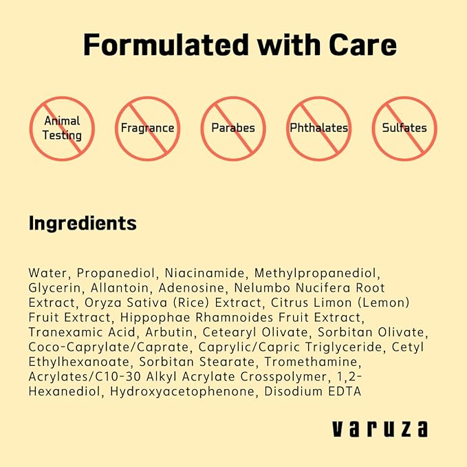 varuza Core Nourishing Sheet Masks with Niacinamide Serum 5% for Dry Skin Tranexamic Acid, Rice Face Mask for Glass Skin Care, Moisturizing Glowing & Anti-Aging, Cruelty Free, Fragrance Free 10 Count