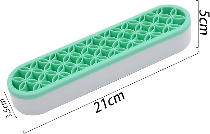 ESIW 4 PCS Multi-Purpose Cosmetic Storage Box, Desktop Organizers Silicone Make Up Brush Storage Stand, Desktop Storage Box for Eyeliner Pencil, Painting Brush (Green/Pink/Grey/Purple)
