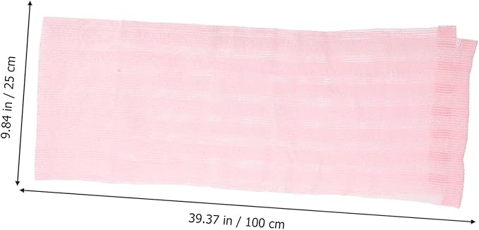Healeved Back Scrubber Belt Portable Exfoliating Towel Bath Wash Towel Straps Comfortable Material Pink