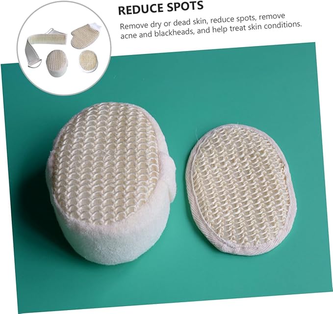 Ipetboom 1set Comfortable Scrubbing Glove and Back Scrubber Strap Bath for Gentle Exfoliation Sponge Back Strap Bath Mitt Trim