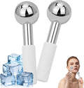 LazyGa Ice Globes for Face & Eyes - Unbreakless Stainless Steel Cryo Sticks Facial Massage Tools Cold Therapy Cooling Globes to Reduce Puffiness, Wrinkles, Dark Circles Spa & Esthetician Supplies
