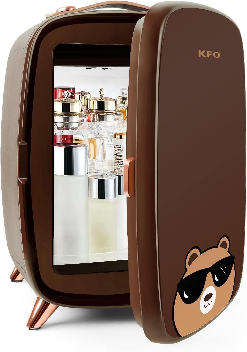 KFO Mini Skincare Fridge 6L | Ultra-Quiet Beauty Fridge for Cosmetics & Drinks | 6°C Cooling + 20dB Silent | Adjustable Shelves & Portable Design
